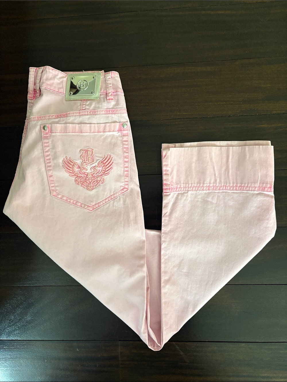 🔥HP🔥VTG Bogner Pale Pink Cropped Stretch Jeans, size 6
